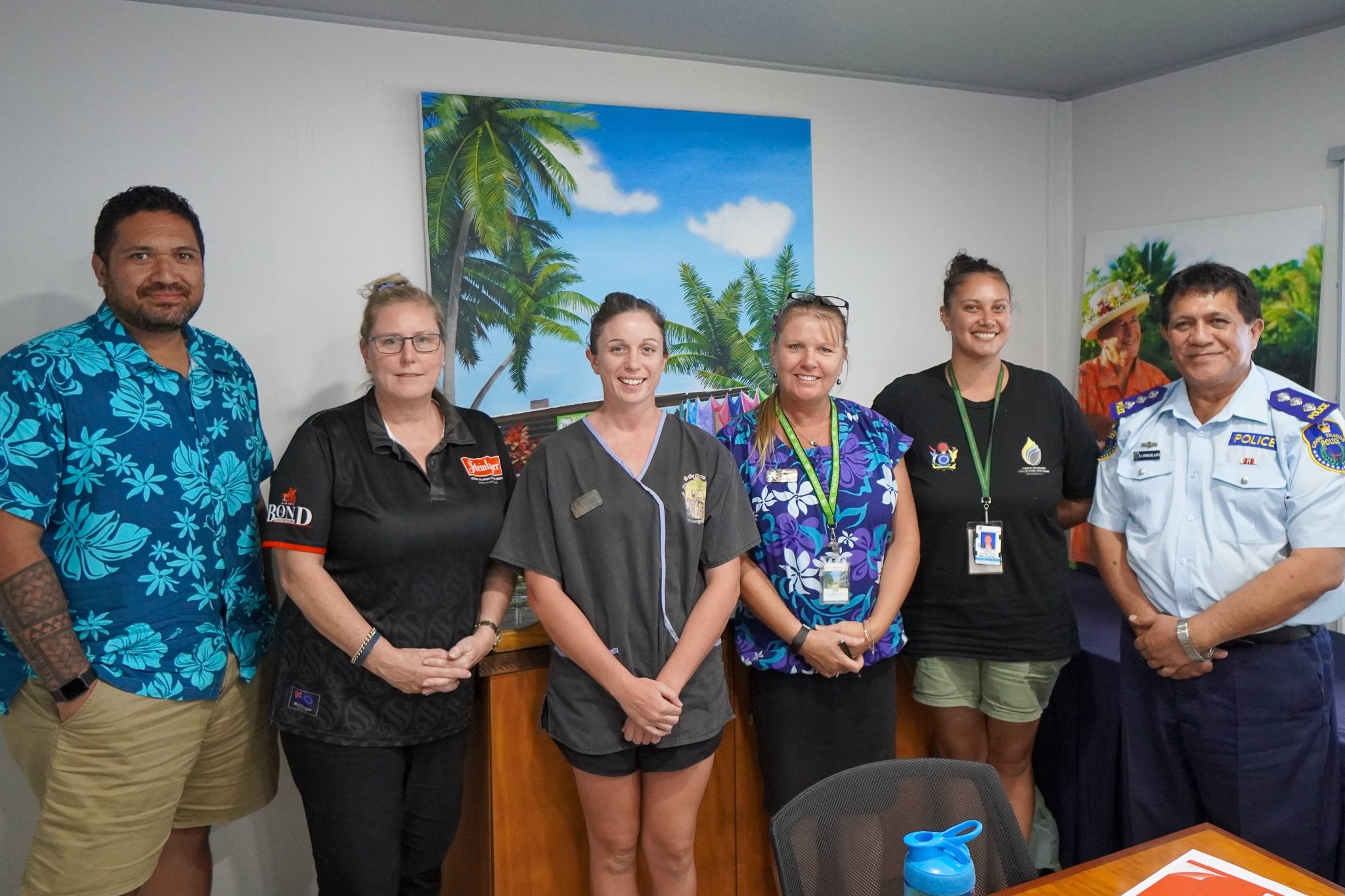 Members of the Dog Registration and Animal Control Committee. From left: Christian Mani (Cook Islands Tourism), Trish Barton (Te Are Manu), Dr. Ellen McBryde (Te Are Manu), Jennie George (CISPCA), Aketairi Roberts (Ministry of Agriculture), Inspector John Strickland (Cook Islands Police Services.