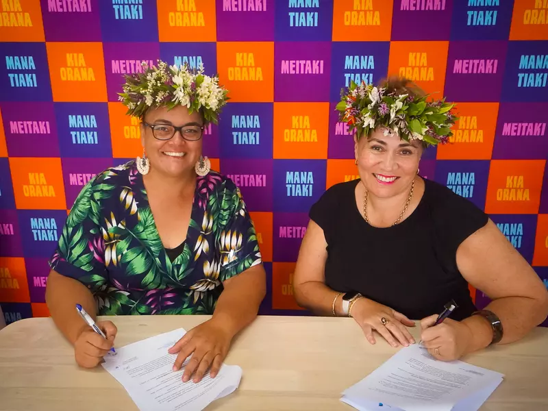 MOU signing - Pam & Karla