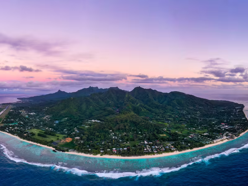 Rarotonga-Sunset-Panorama-by-Daniel-Fisher