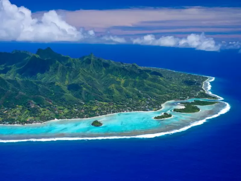 Rarotonga arial shot
