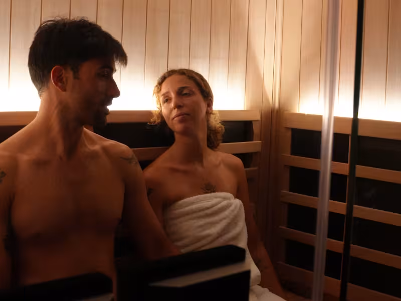 People in infrared sauna