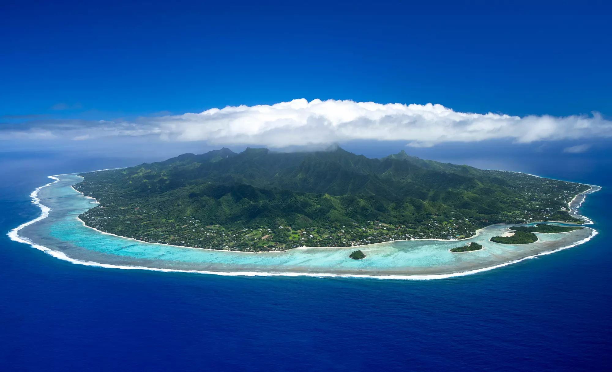 Rarotonga Full Island Aerial