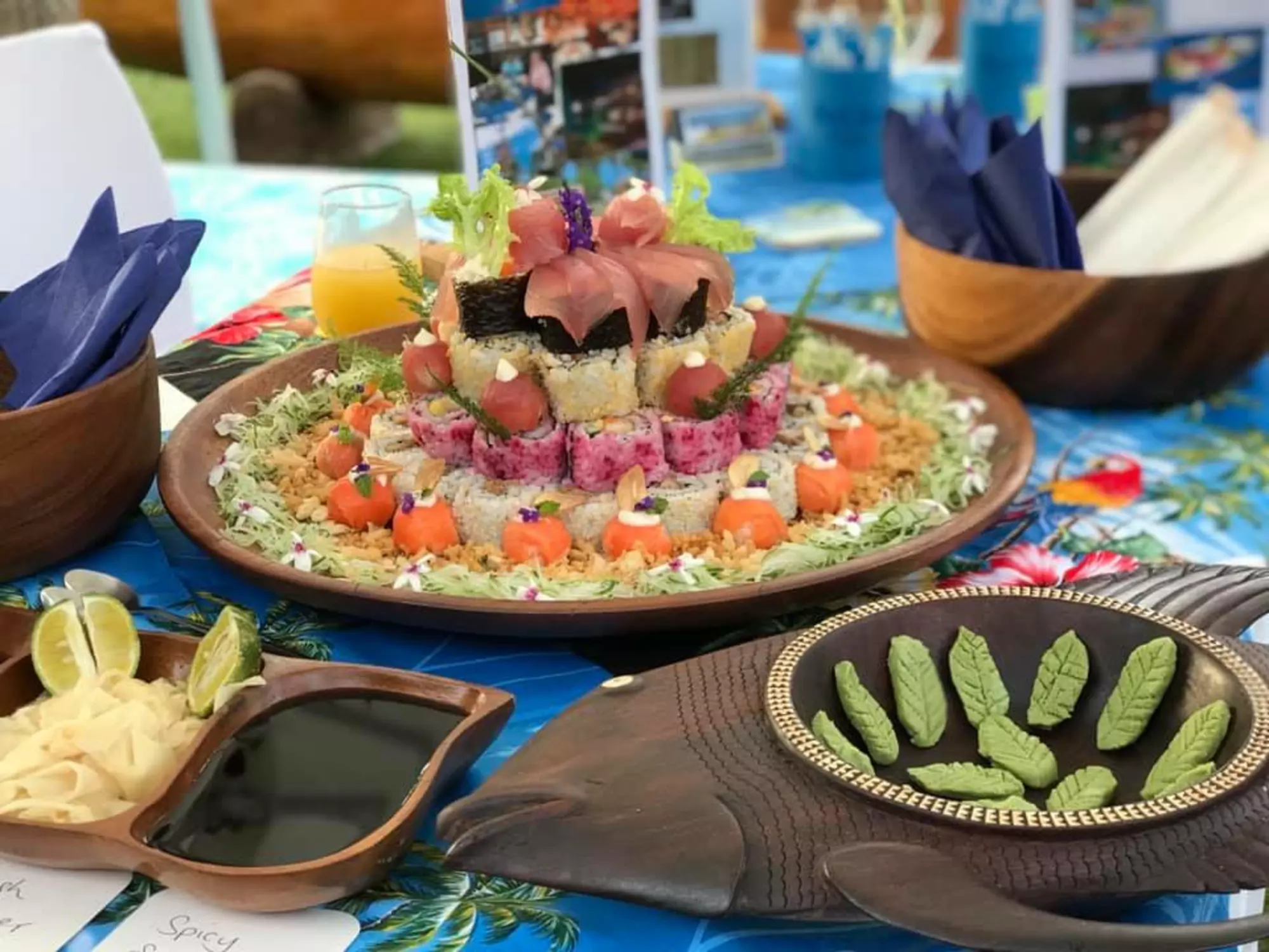Sushi Platters at The Boat Shed Bar & Grill in Aitutaki