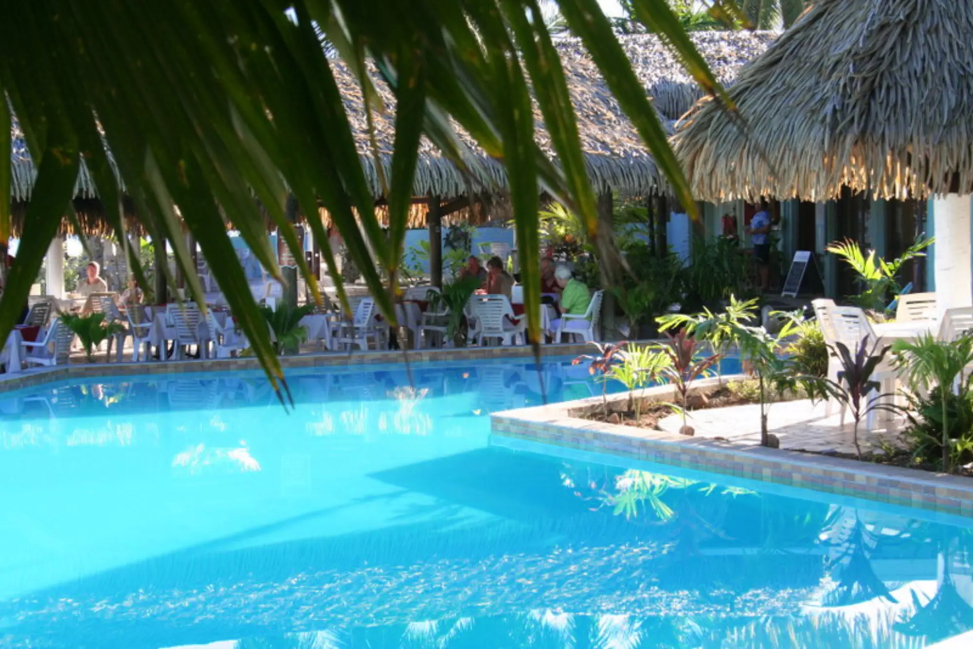 Pool view at The Brasserie Restaurant at Edgewater Resort & Spa