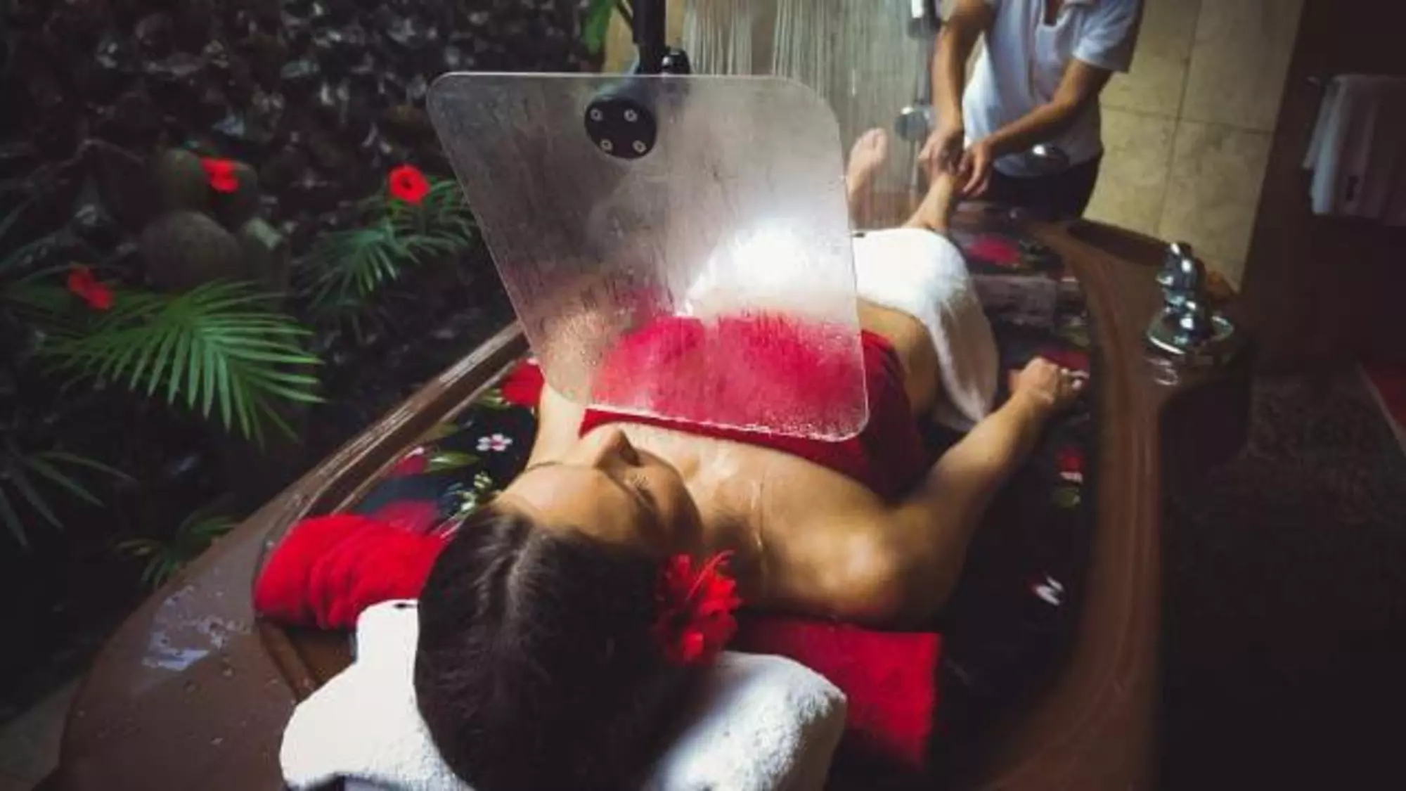 Massage at at Waterfall Spa Rumours Luxury Villas
