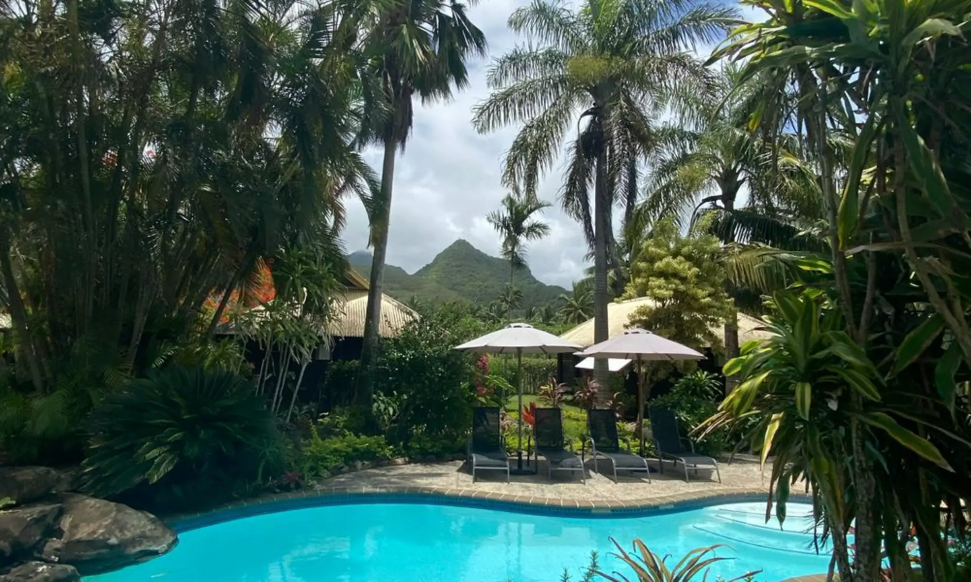 Ikurangi saltwater pool mountain views