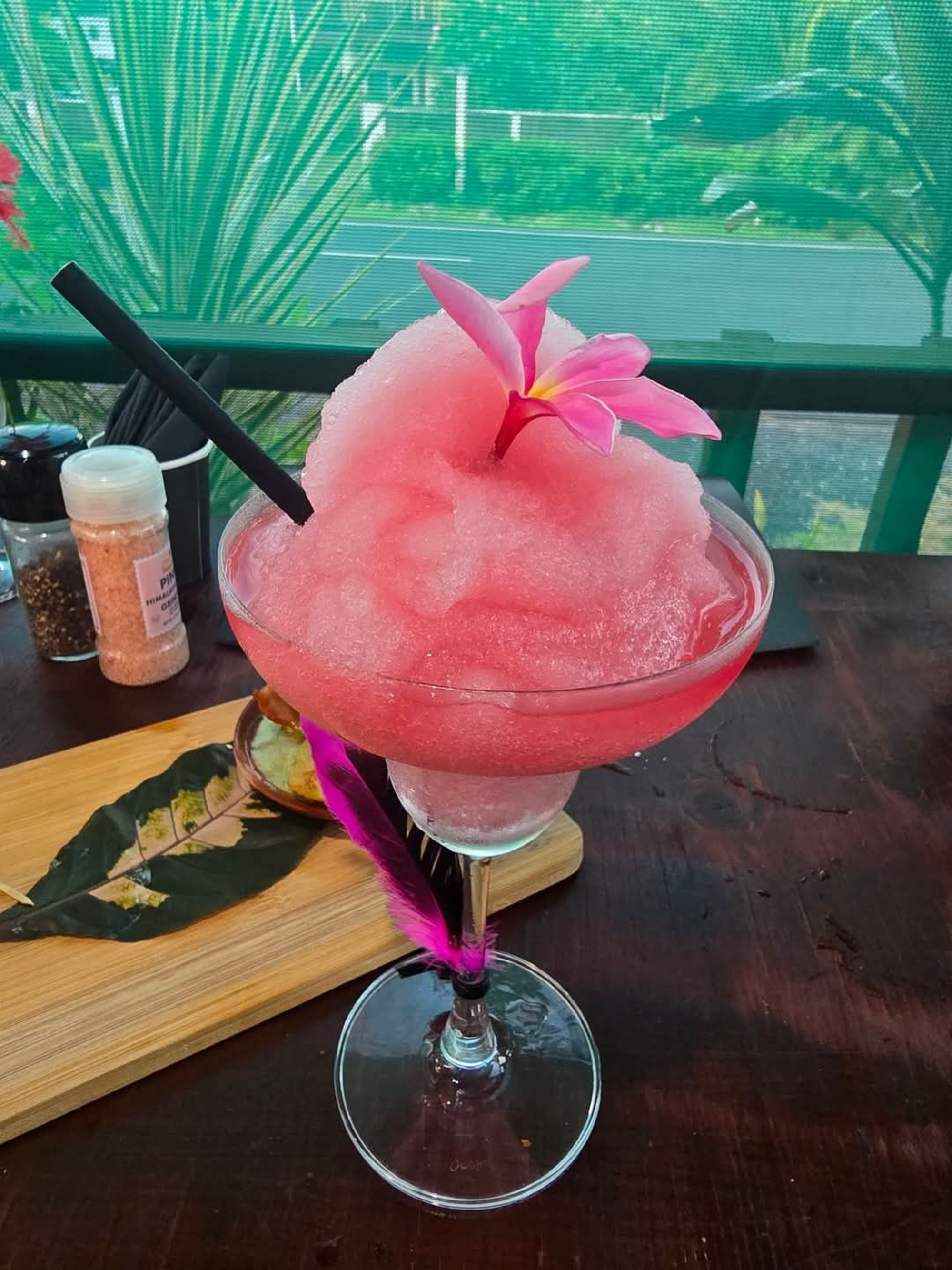 Pink ice cocktail