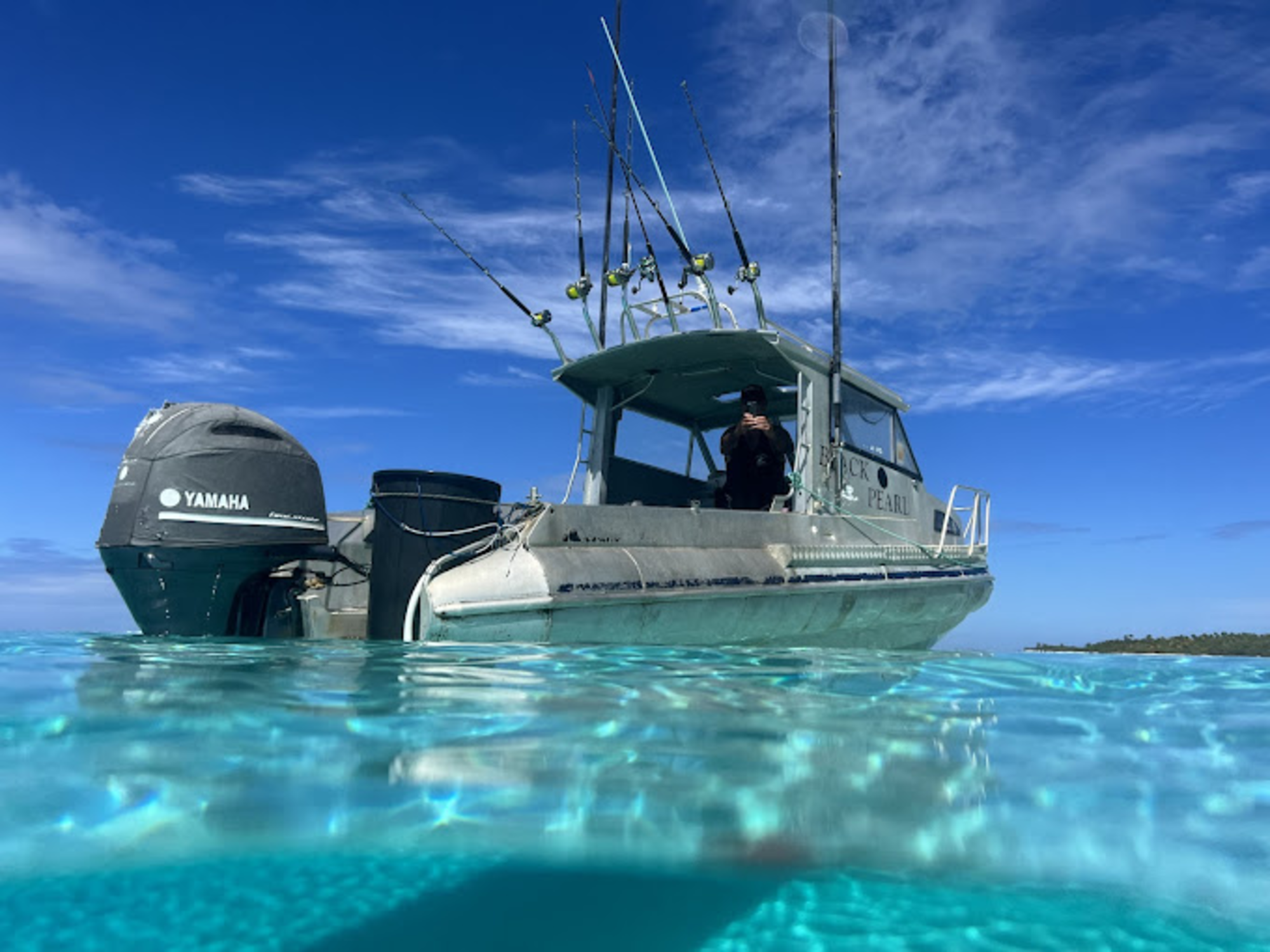 Boat in lagoon a