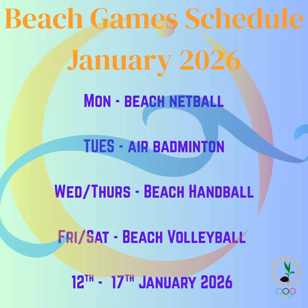 Beach Games 2026 SCHEDULE 