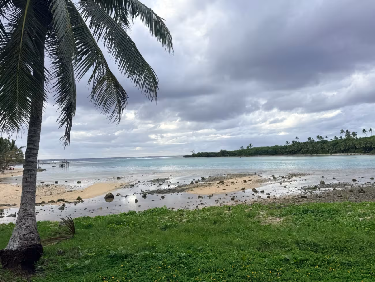 Scenic Avana lagoon shots and with Vaka Paikea in background 2