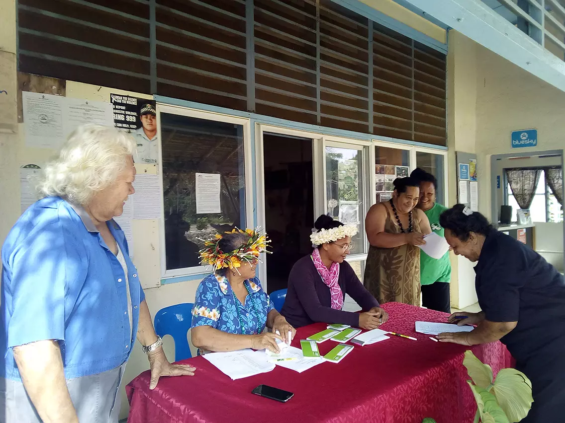 Attached is an image from the payout.  It was taken from in front of the Atiu tourism information office.  Shown from L-R Tauu Porio dividend recipient, Teina Toru Atiu Villa employee, Jacqueline Tanga Atiu Villas new Manager, Mareta Atetu Tourism Officer, Ardmore Manu dividend recipient and Ngamata Iona dividend recipient.