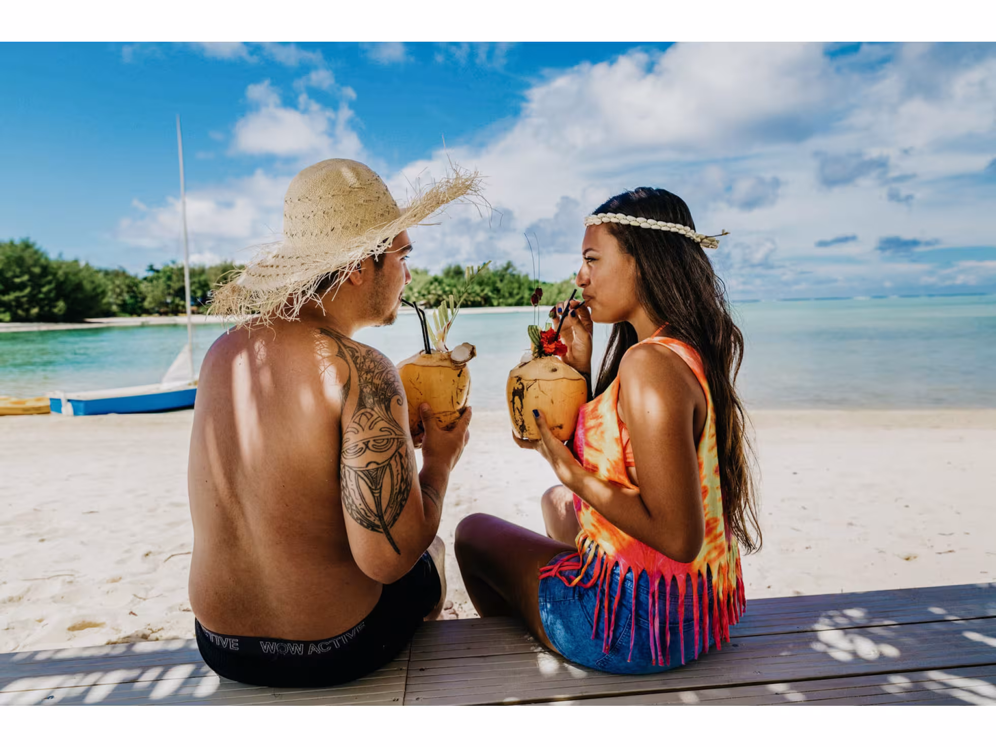 Enjoying Drinks on the Beach at SilverSands Rarotonga