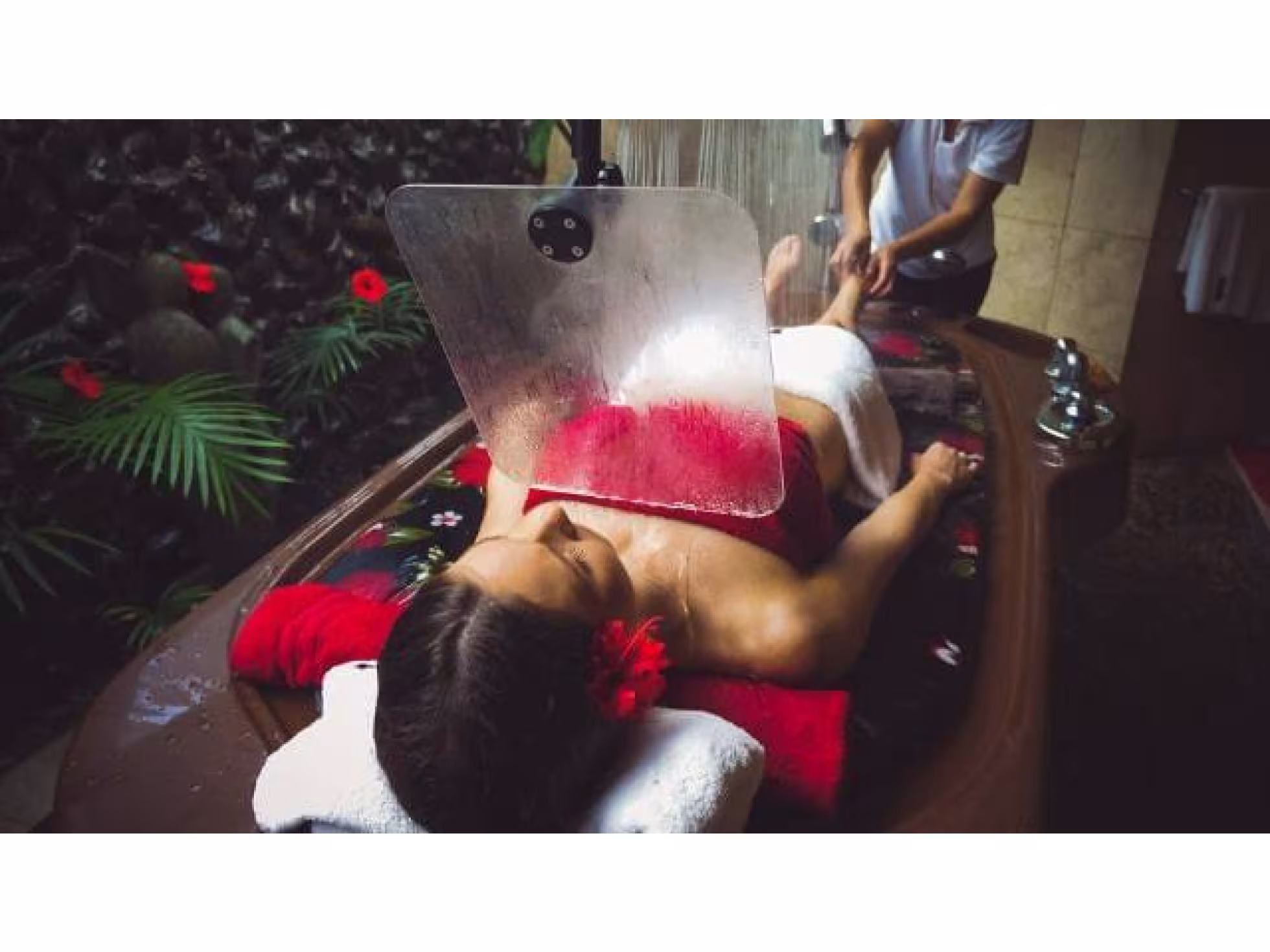 Massage at at Waterfall Spa Rumours Luxury Villas