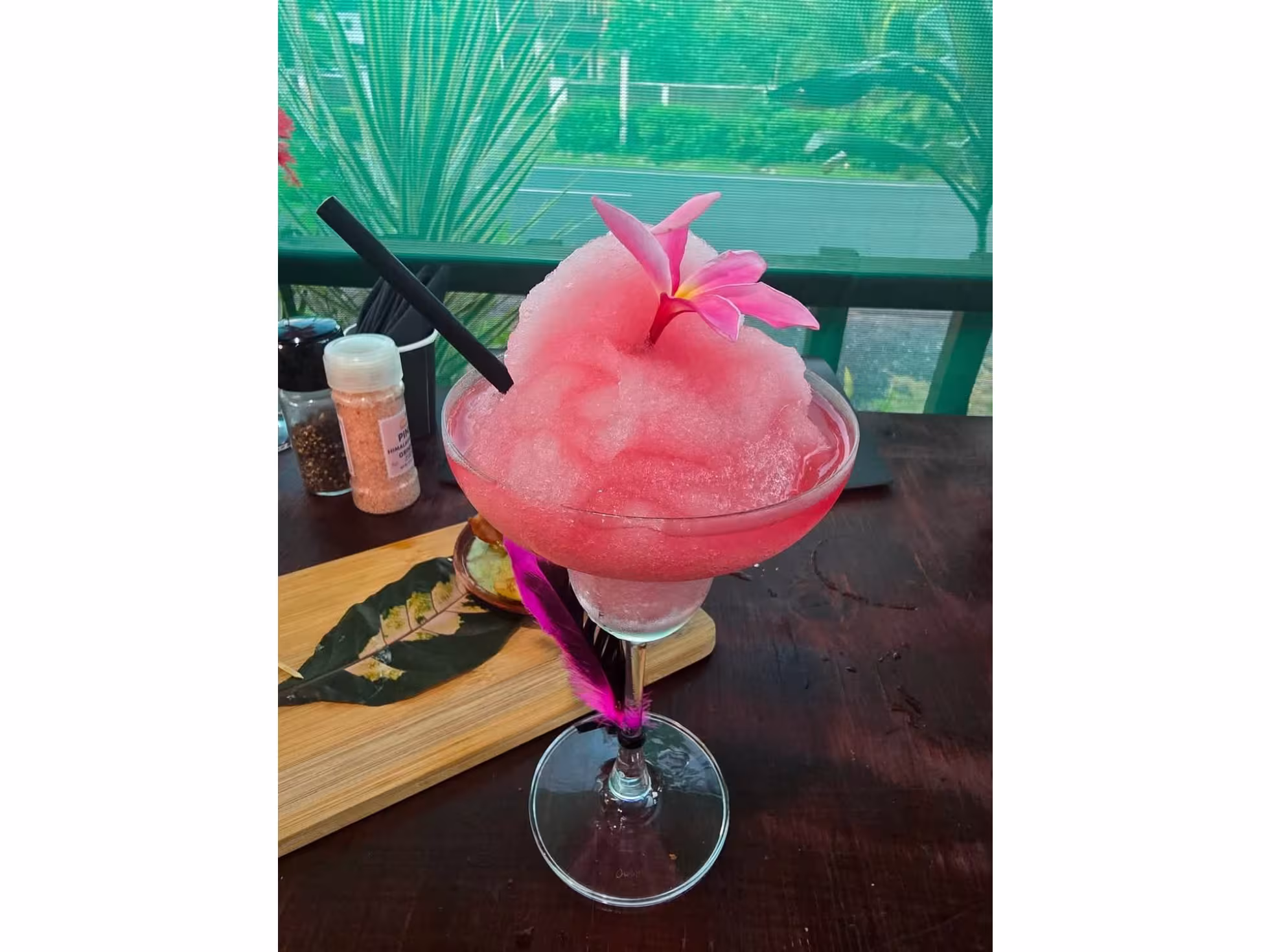 Pink ice cocktail
