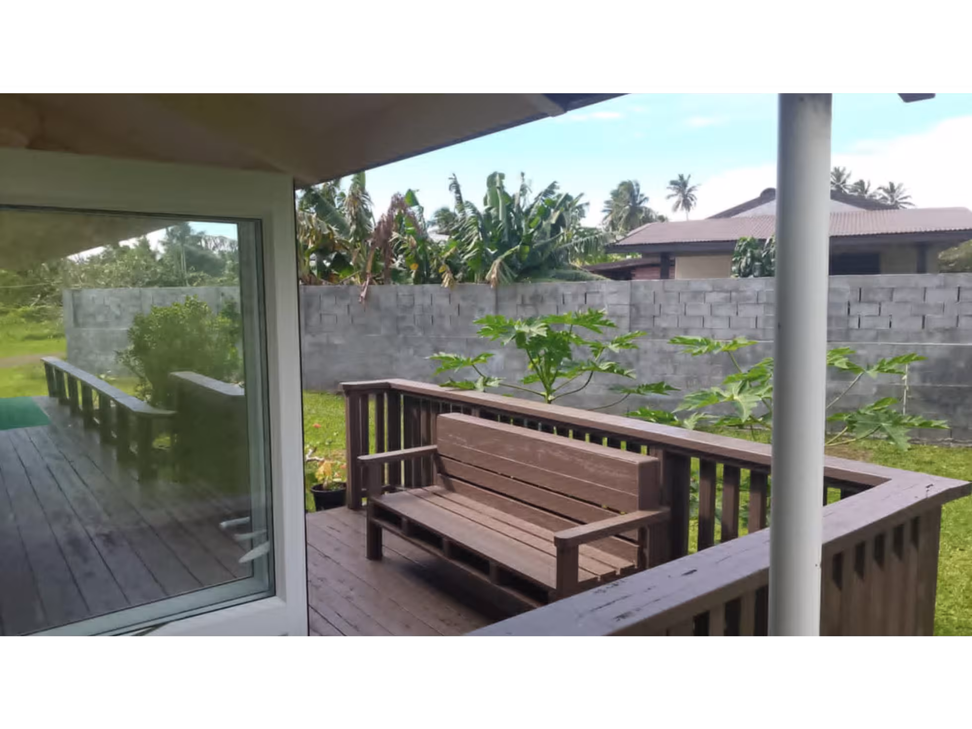 Outdoor porch of the villa
