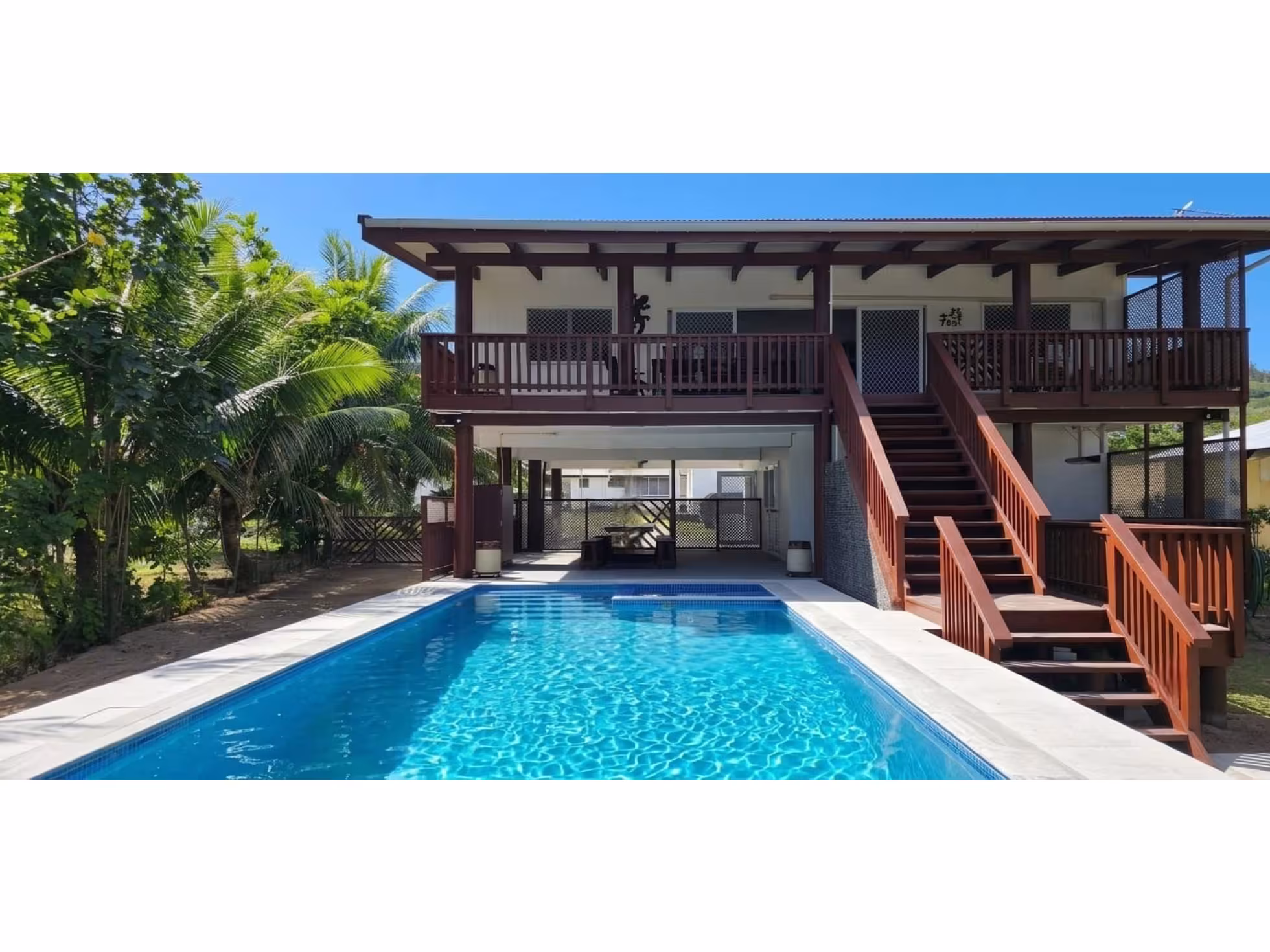 Outside view of house and pool